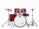 Pearl Drums Roadshow Fusion 20'' 5 fûts - MATTE RED / pack Sabian Solar 2 cymbales - Image n°2